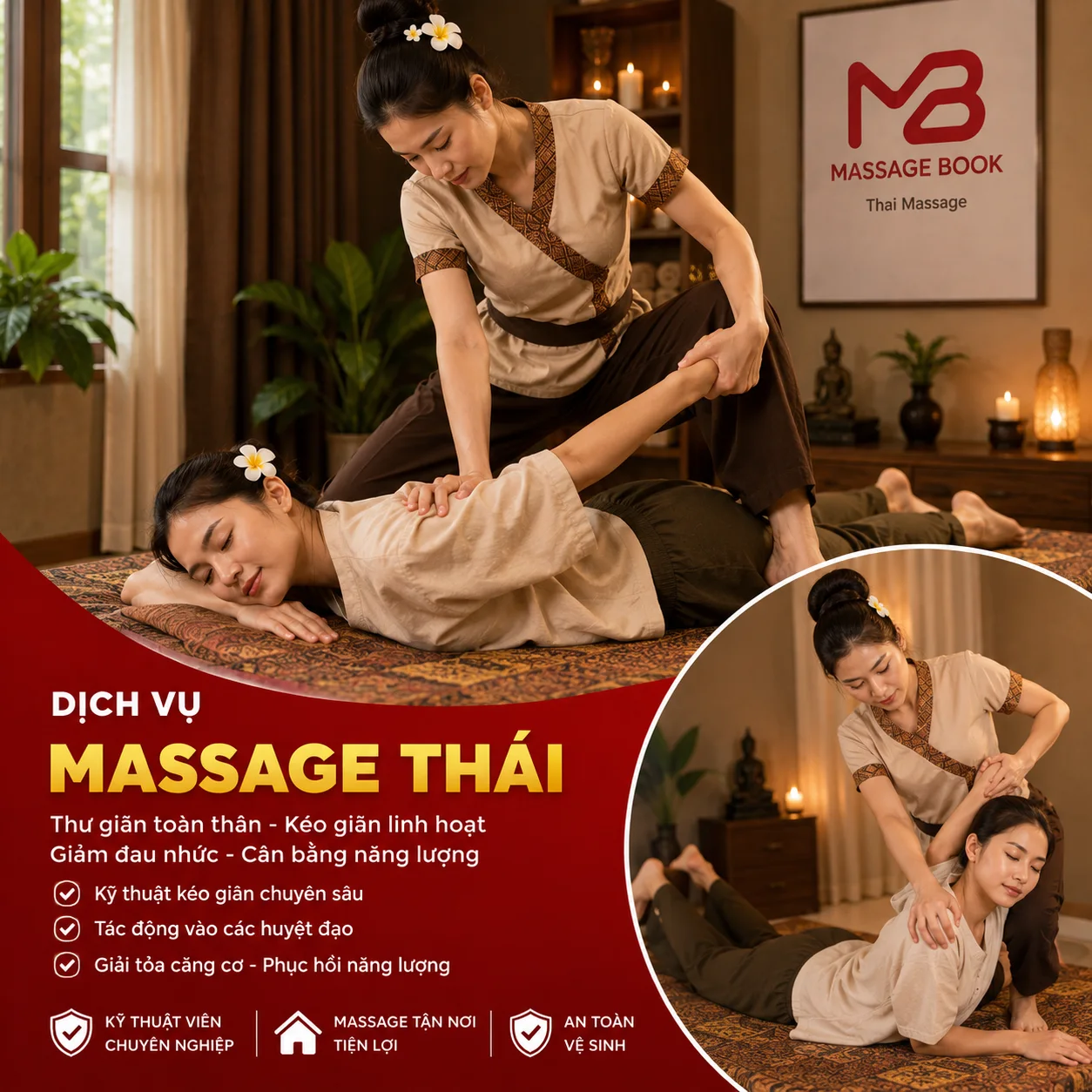 Traditional Thai acupressure and stretching