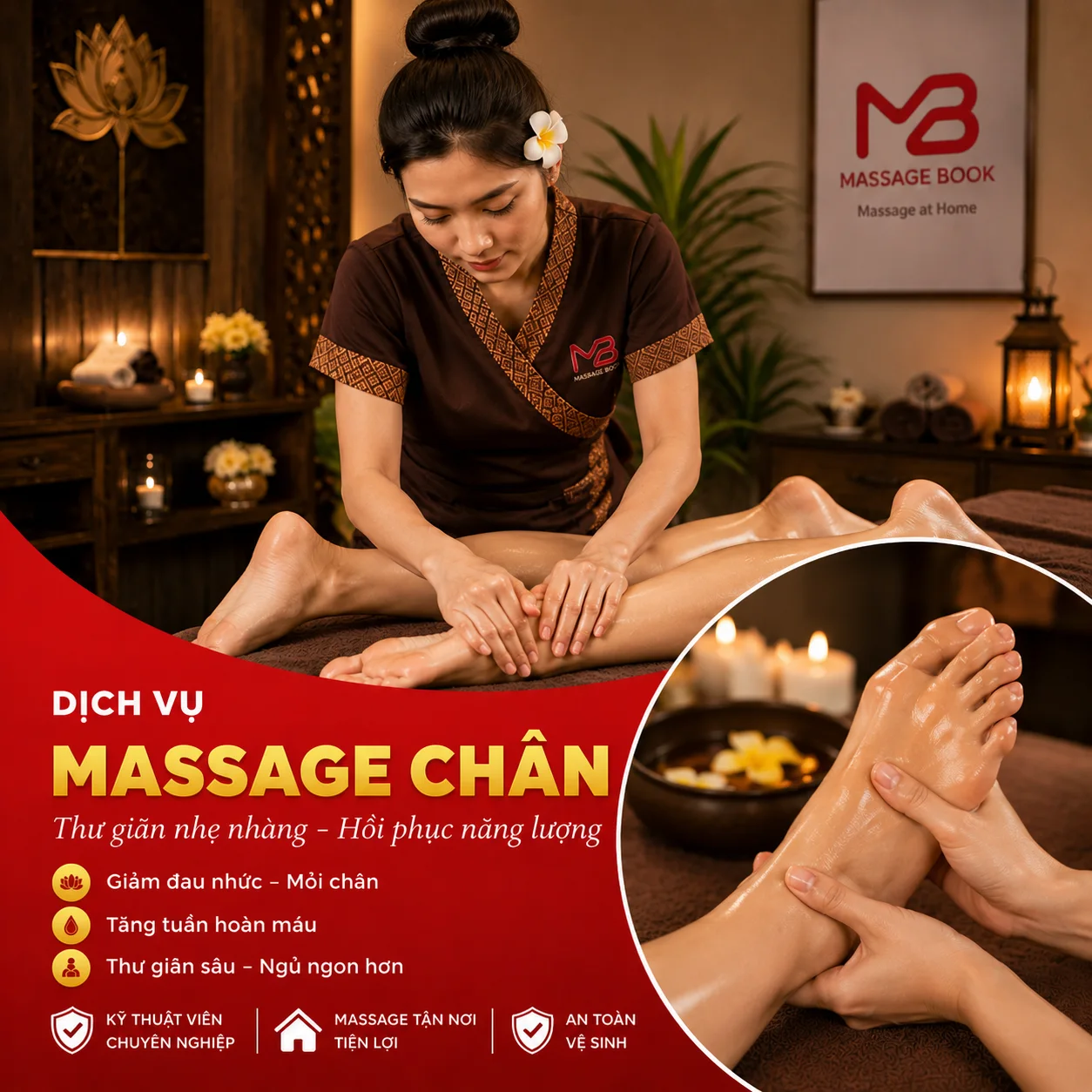 Massage chân tại nhà