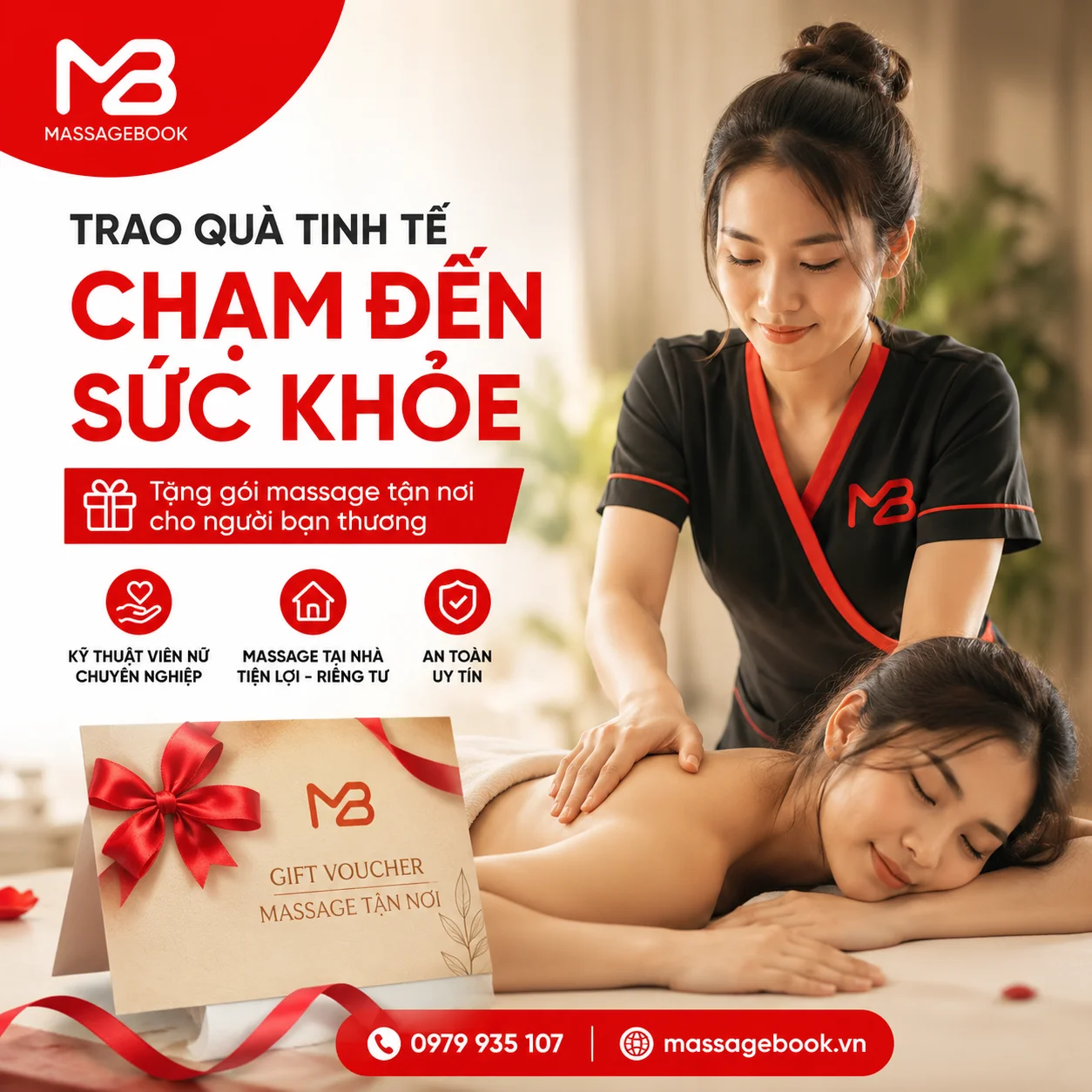 Chăm sóc massage tận tâm cho khách