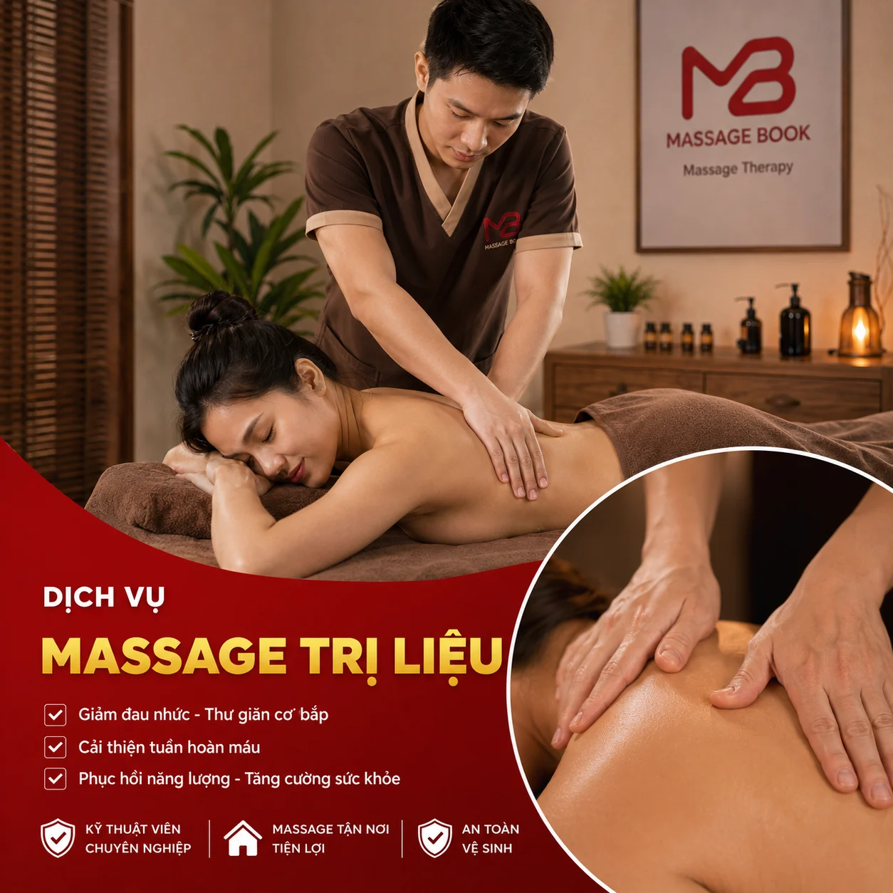 Massage trị liệu đau lưng